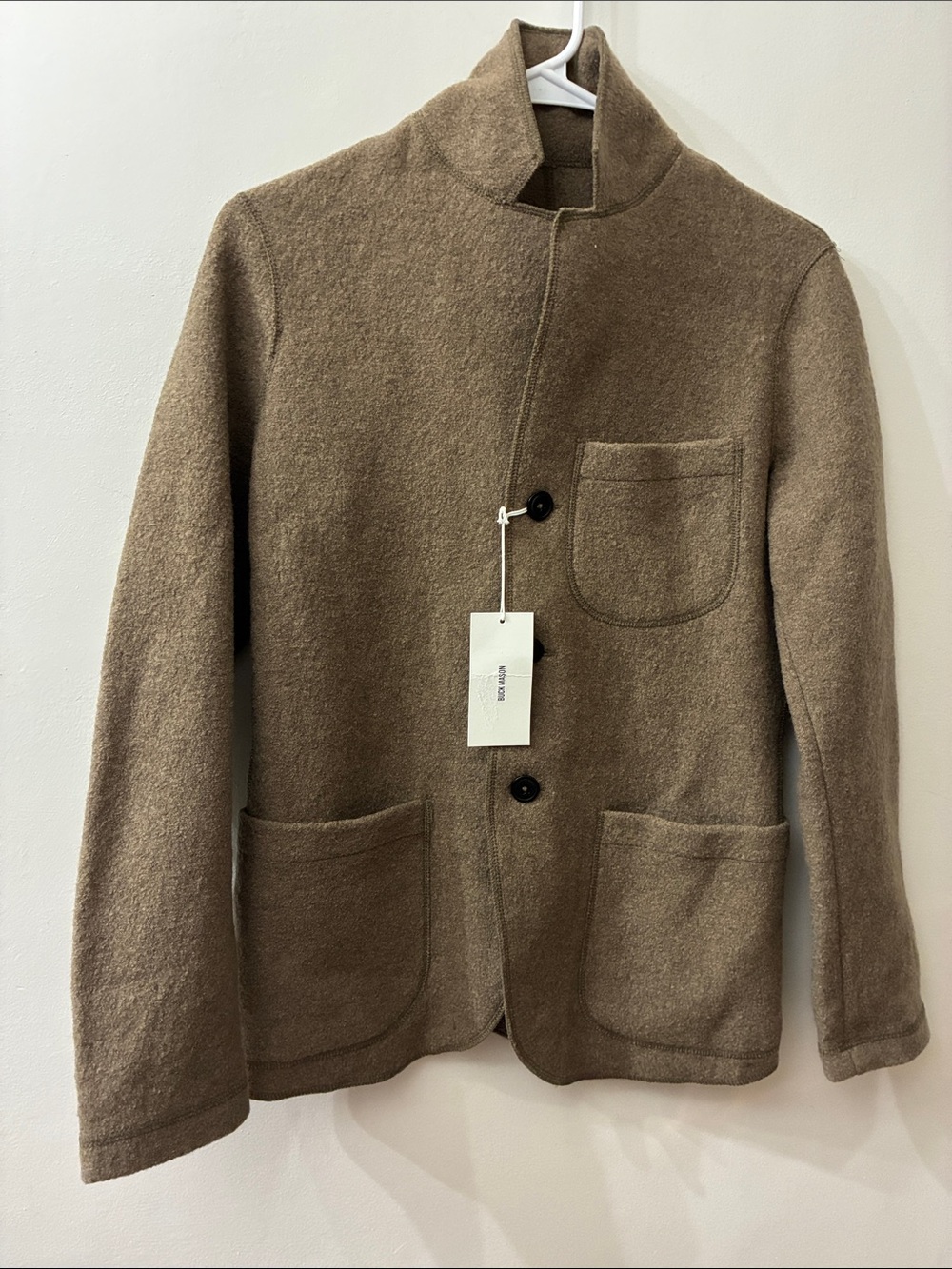 Buck Mason NWT - Brown merino Wool Chore Coat - women’s XXS